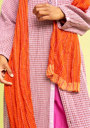 “Lillian” organic cotton shawl - copper