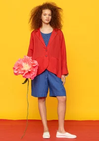 Blazer „Margit“ aus Leinen/Modal-Gewebe - papageienrot