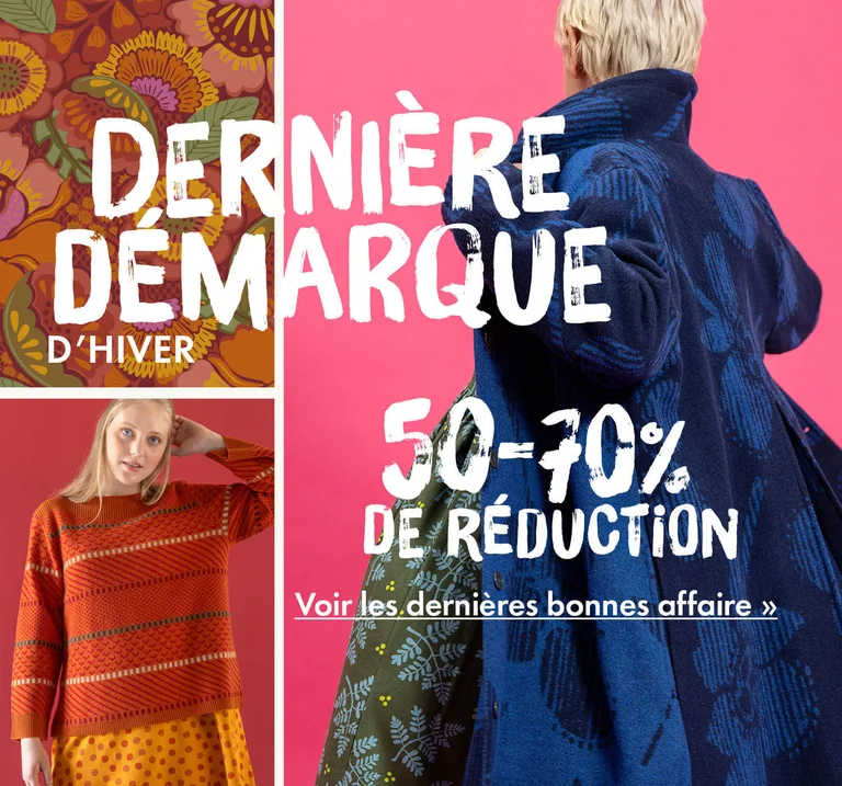 Un collage avec des vêtements et des motifs signés Gudrun Sjödén. 