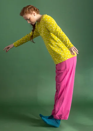 “Stella” organic cotton/elastane jersey trousers - dark peony