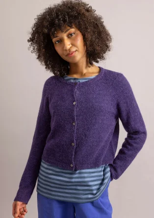 Cardigan in an alpaca blend - night sky
