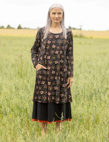 Tricot jurk "Star" van biologisch katoen - svart