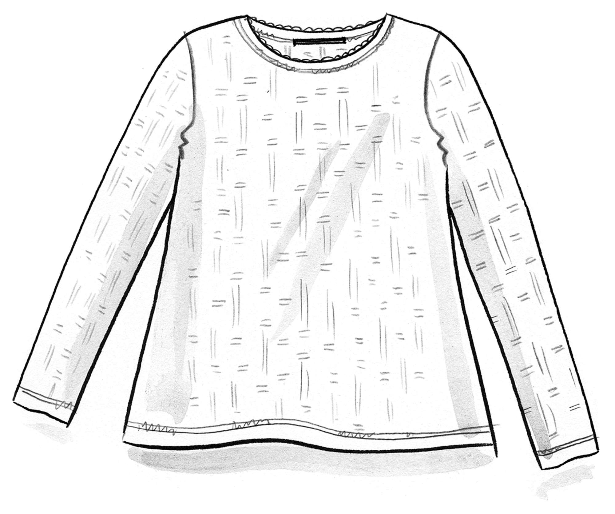 Pointelle-Shirt aus Öko-Baumwolle/Modal