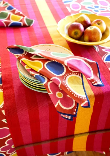 “Sol” organic cotton napkins, 2-pack - amaryllis