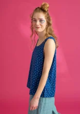 Jersey tank top in organic cotton - indigo