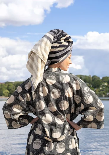 “Eclipse” organic cotton kimono - dark ash grey