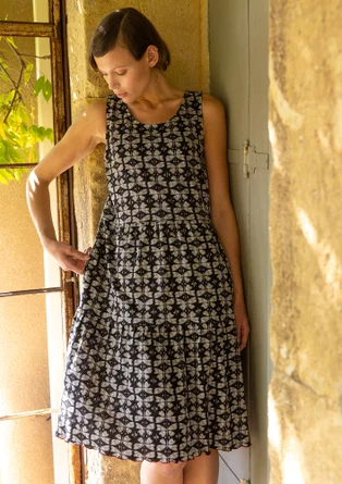 Jerseykleid „Papillon“ aus Bio-Baumwolle - schwarz