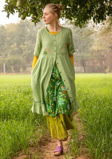 Jerseykleid „Midsommarsol“ aus Bio-Baumwolle - seegras
