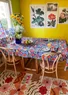 “Sol” patterned organic cotton tablecloth (cobalt blue One Size)
