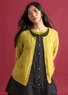 Cardigan in alpaca blend (olive oil/melange XL)
