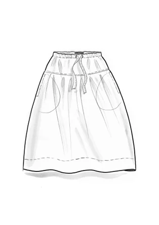 “Paris” woven skirt in organic cotton/silk - turquoise