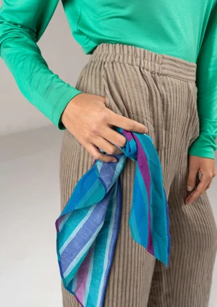 “Bodil” woven linen trousers - mole