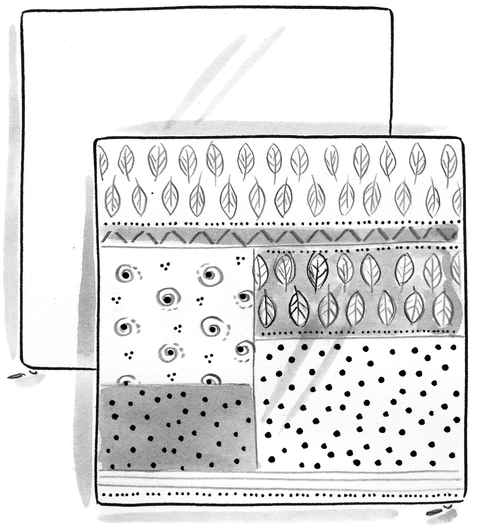 Blockdruck-Kissenhülle „Surya“ aus Öko-Baumwolle