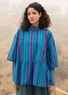Blouse "Akira" en coton biologique (indigo clair S)