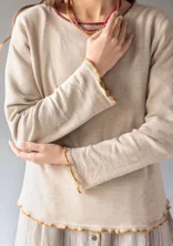 Fine-knit linen/organic cotton sweater - dark natural