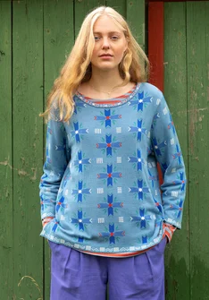 “Bunge” sweater crafted from organic and recycled cotton - ljus0SP0indigo