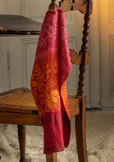 “Vinterros” kitchen towel in organic cotton - tomato