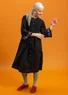 Woven dress "Cleo" in organic cotton (black XL)