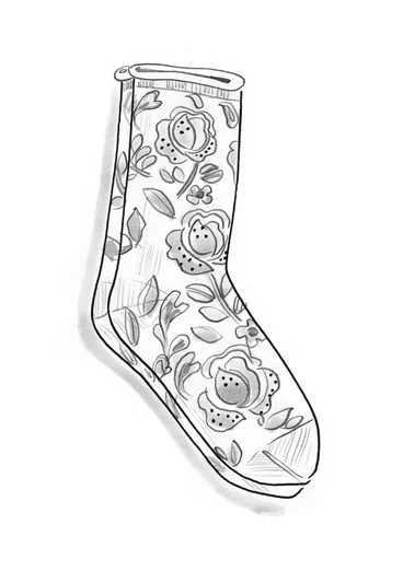 Socken „Vinterros“ aus Wollfrottee - kupfer