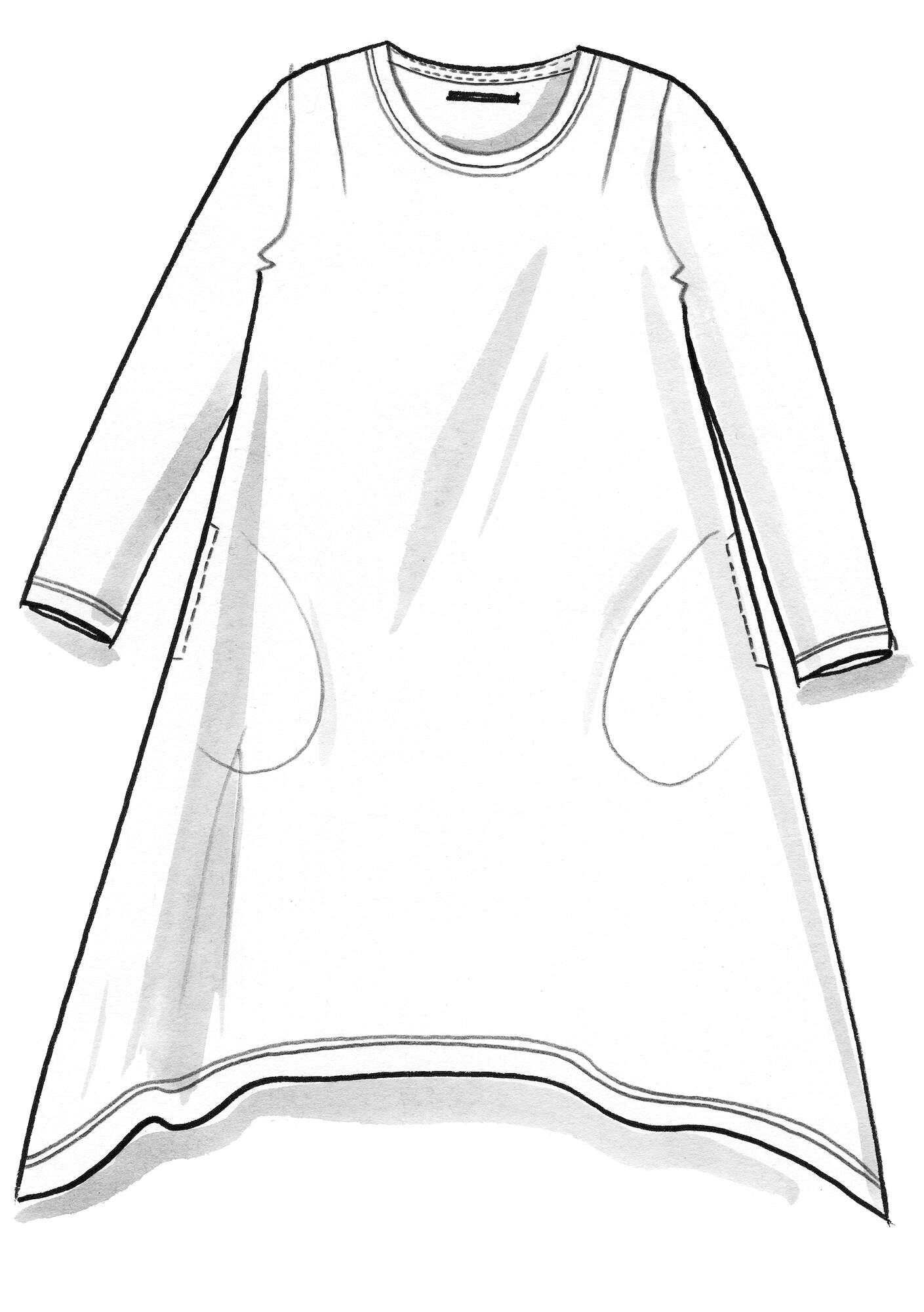 Lyocell/elastane jersey dress