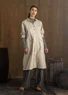 Robe "Earth" en tissu de coton biologique/lin (naturel foncé S)