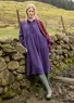 Einfarbiges Kleid „Frigg“ aus Bio-Baumwolle (brombeere L)