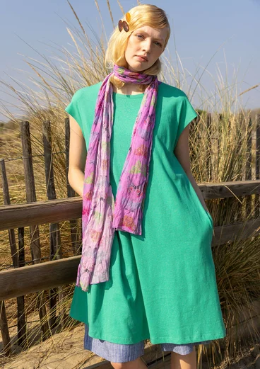 “Fjäril” organic cotton scarf - hydrangea