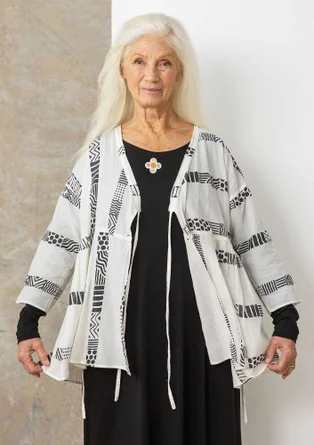 Blouse tissée « Zenit » en coton biologique - vanille
