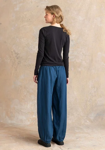 Pellavakankaiset housut - tyynenmerensininen