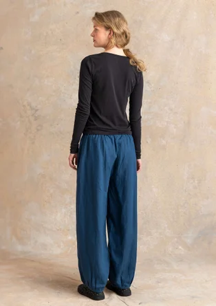 Pellavakankaiset housut - tyynenmerensininen