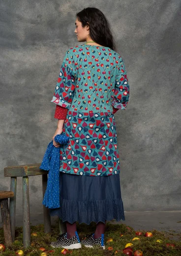 Kleid „Olivia“ aus Öko-Baumwolle/Recycling-Baumwolle - aqua