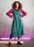 Robe sans manches "Ori" en lin (vert paon L)