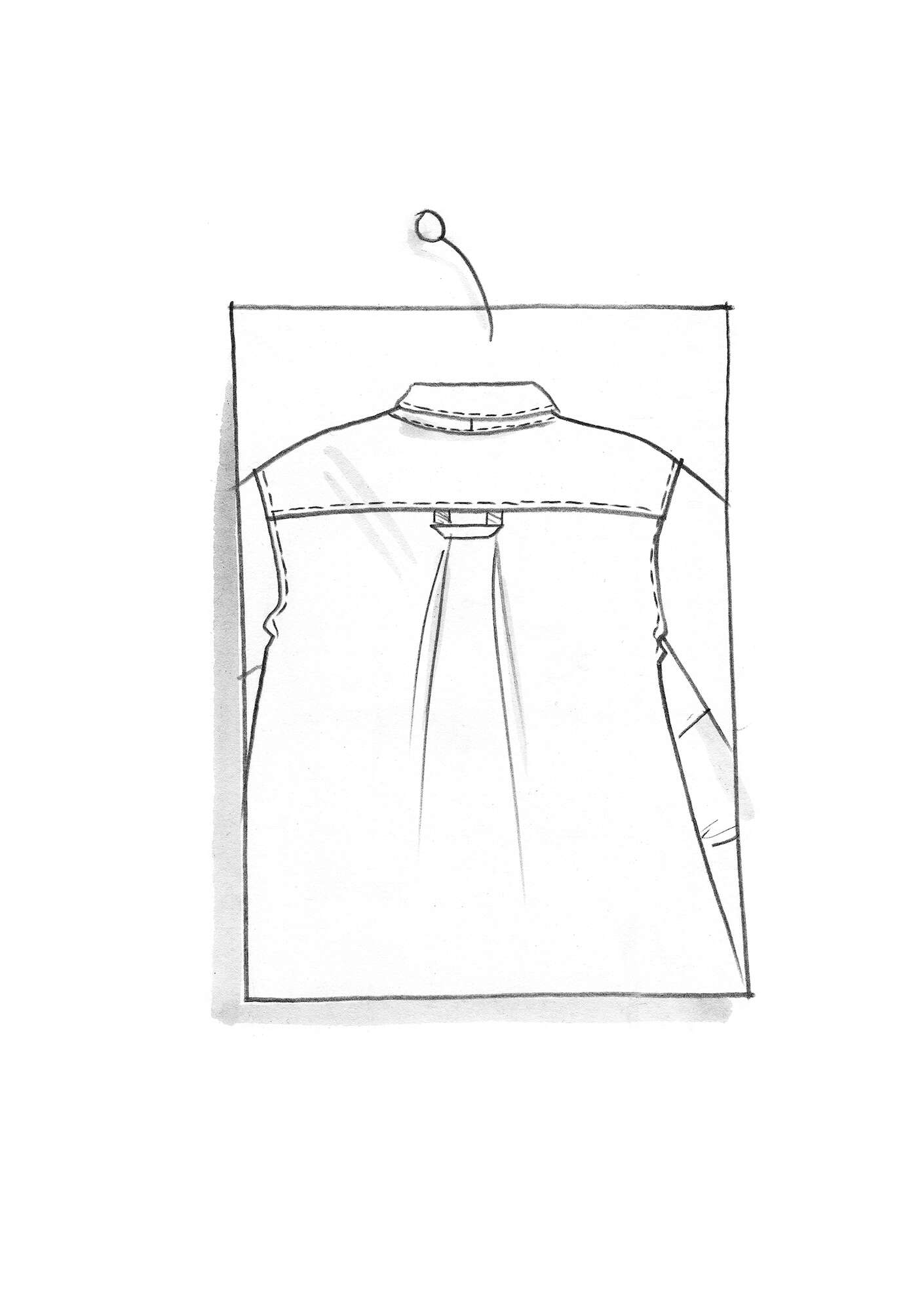 “Hi” woven shirt in organic cotton semi-bleached
