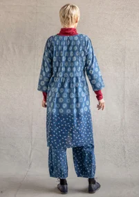 “Clay” woven organic cotton dress - indigo