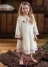 “Twinkle” children’s nightgown in organic cotton (light ecru L)