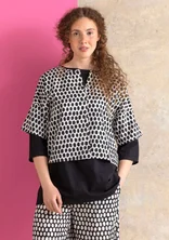 Kangaspusero ”Vendela” ekopuuvillaa - höyhen/kuviollinen