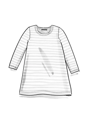 Stribet jerseytunika i økologisk bomuld - multi