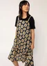 Robe "Afrodite" en coton biologique tissé (noir M)