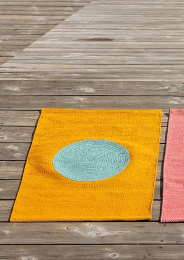 “Sun” organic cotton mini-rug - marigold