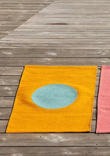 “Sun” organic cotton mini-rug - marigold