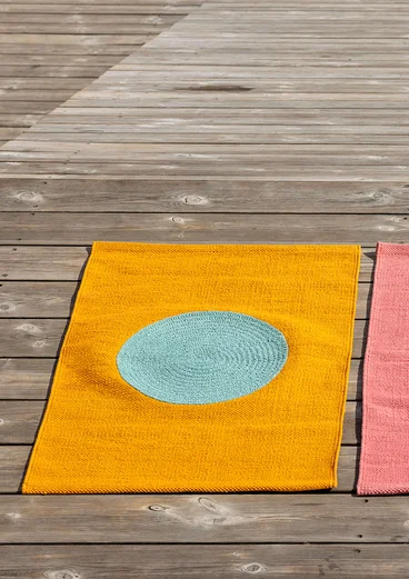 “Sun” organic cotton mini-rug - marigold