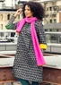 Robe "Concrete" en coton biologique tissé (noir M)