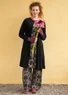 “Selma” velour dress in organic cotton/recycled polyester (black XXL)