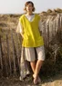 Organic cotton/linen jersey top (feather L)