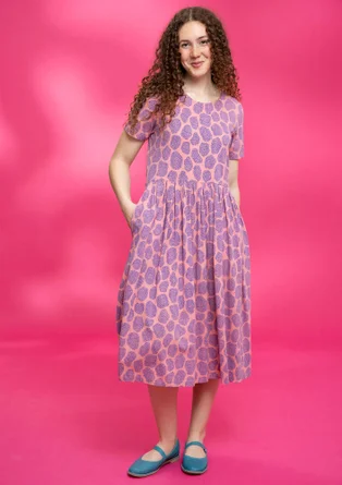 “Himla” organic cotton jersey dress - cherry blossom/patterned