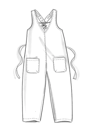 “Gardener” organic cotton/linen dungarees - dark natural