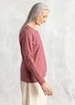 “Mona” jersey top in organic cotton/spandex (dusty red XS)