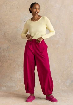 “Bianca” lyocell/elastane jersey top - pastel yellow