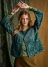 Gemusterte Strickjacke „Anila“ aus Bio-Baumwolle (veronagrün L)