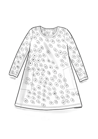 “Billie” jersey tunic in organic cotton/modal - hibiscus/patterned